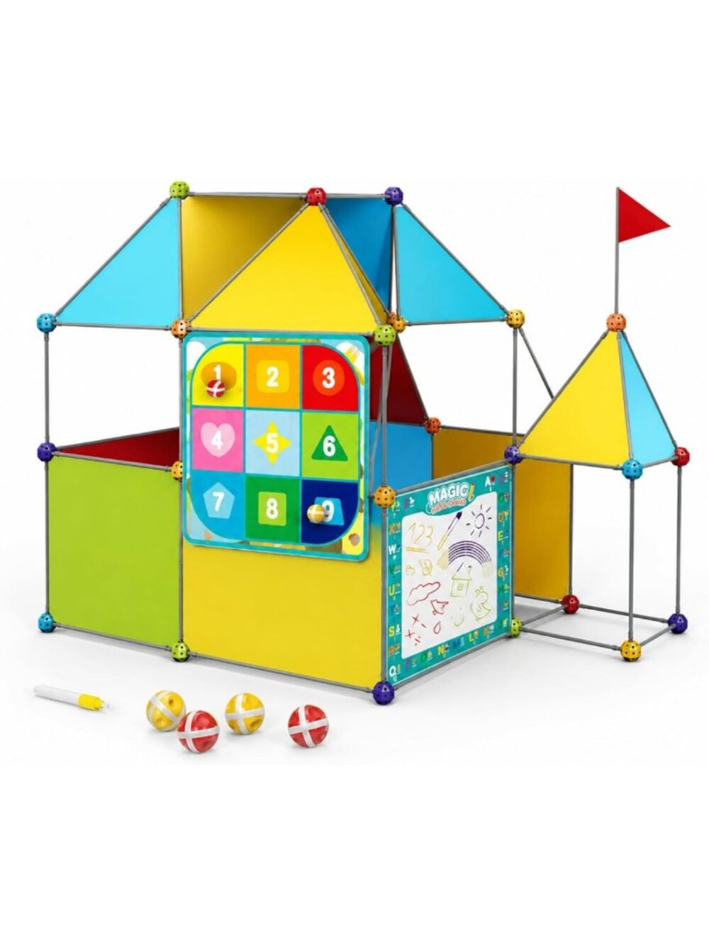 DIY Kids Building Playhouse Kit – STEM Construction Toy with Snap Connectors
